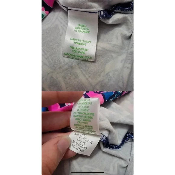 Lilly‎ Pulitzer Adley Lucky Bamboo High Tide Top Size XSmall New with Tags - Picture 5 of 5